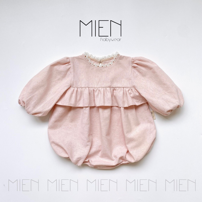 (R48) Bodysuit bèo ngực cổ ren MIEN cho bé gái