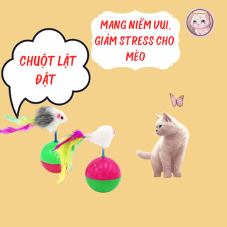 Đồ chơi banh lật đật đầu chuột cho mèo
