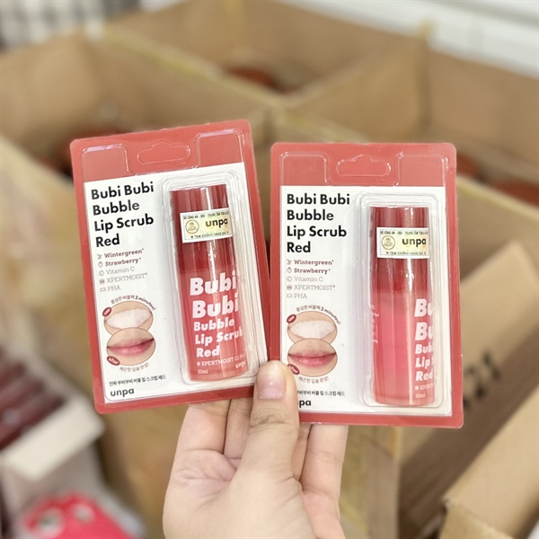 Tẩy Tế Bào Chết Môi Bubi Bubi Lip - Đỏ