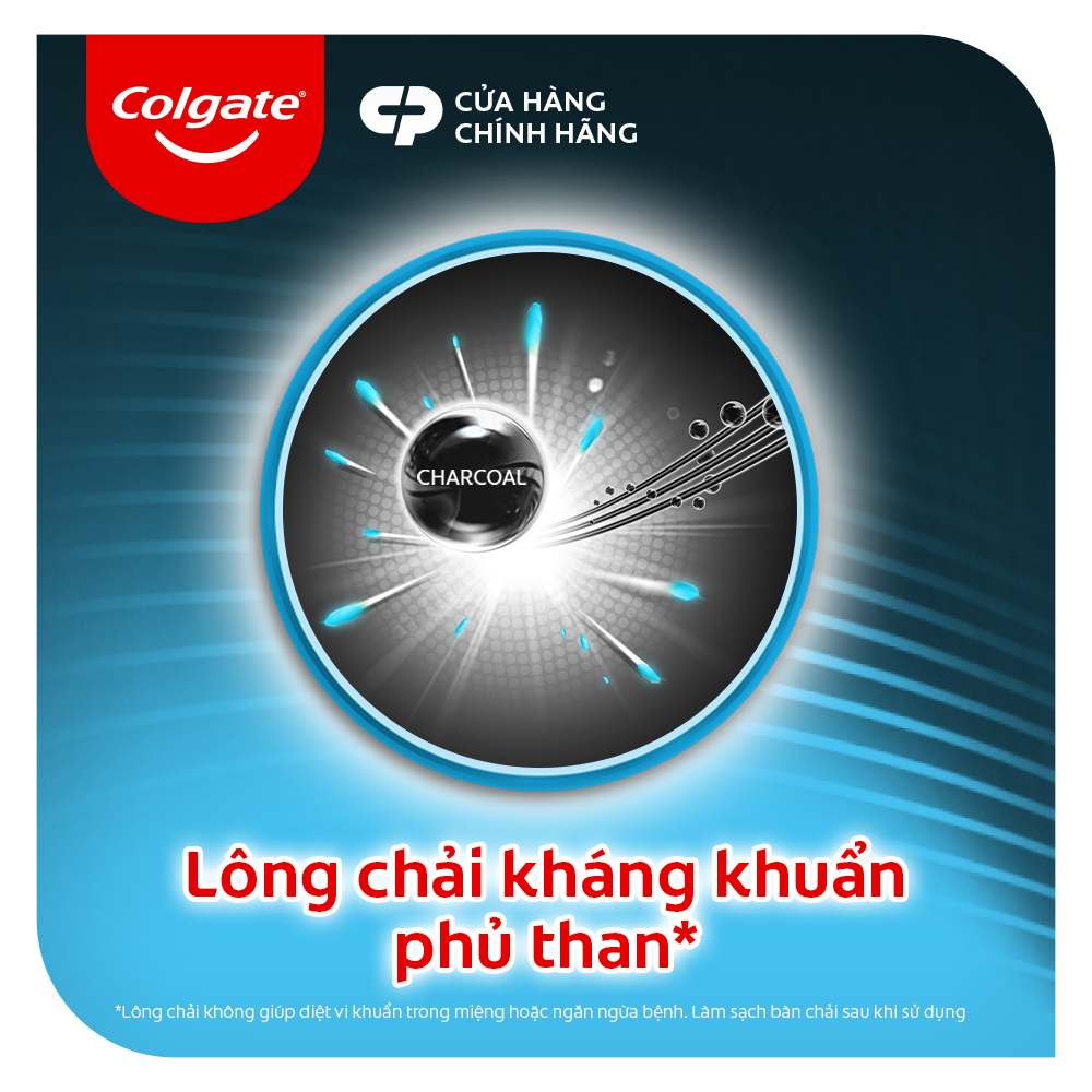 Bộ 4 Bàn chải Colgate SlimSoft Charcoal than hoạt tính kháng khuẩn siêu mềm mảnh