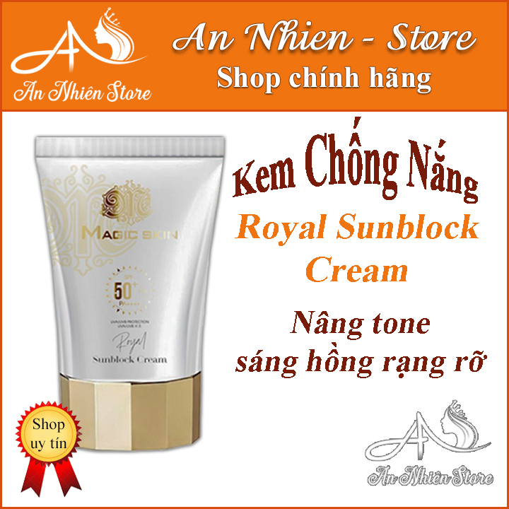 KEM CHỐNG NẮNG MAGIC SKIN🌞🌞🌞 HỖ TRỢ NGỪA LÃO HÓA, NÂNG TÔNG 100%THẢO DƯỢC HOÀNG CUNG@@ CHÍNH HÃNG 5