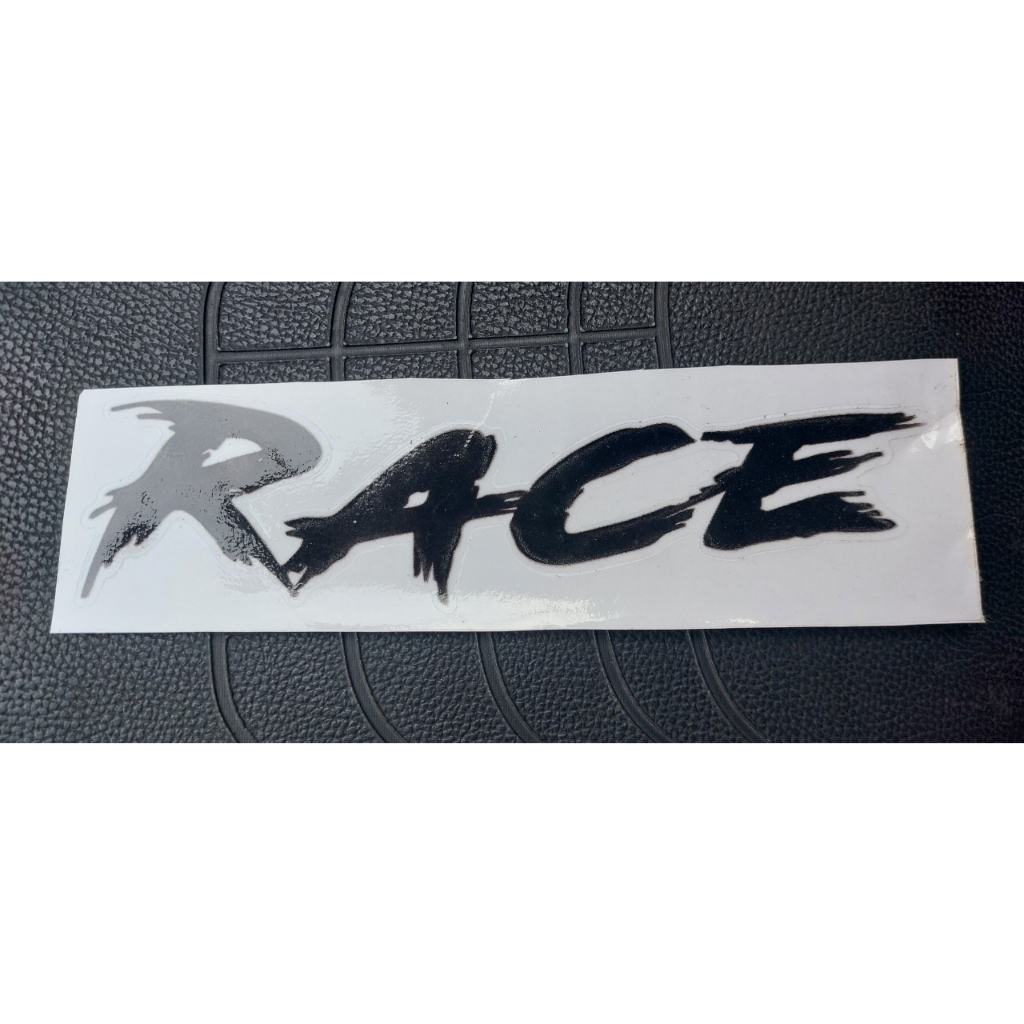 Team Dán Xe Tem Chữ RACE Mầu Đen Cực Đẹp