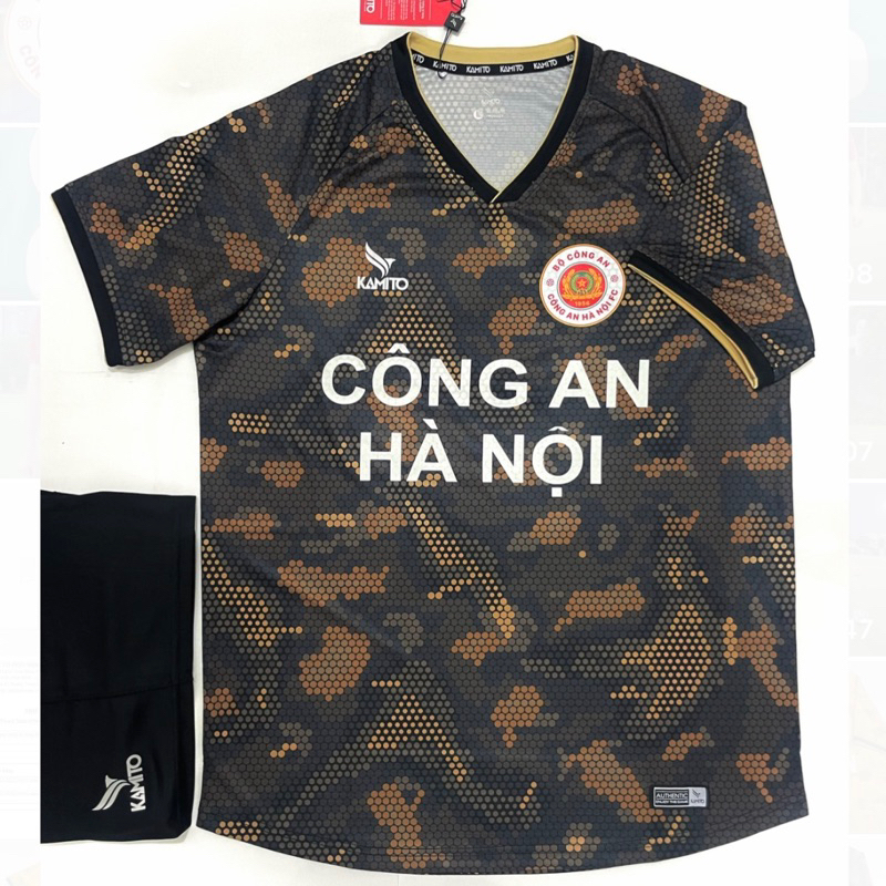 Bộ quần áo đá bóng Công An Hà Nội   áo đá bóng công an hà nội