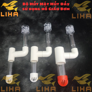 Bộ hút mặt hút đáy giấu bơm fi20mm 25mm 32mm - hút mặt đáy cho bể cá