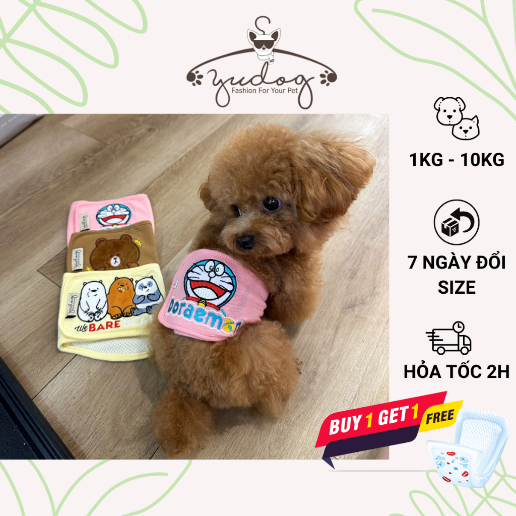 Tã bỉm vải cho chó đực yudog tã sinh lý cho chó đực