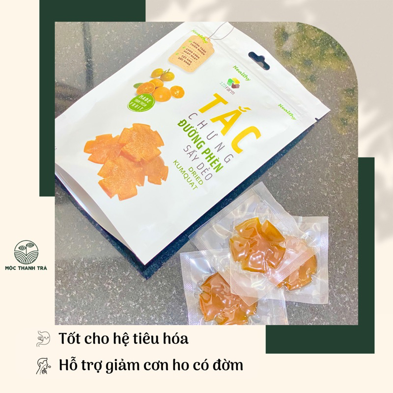 Tắc Chưng Đường Phèn sấy dẻo túi 85G, món ăn vặt tốt cho sức khoẻ, ăn vặt văn phòng và gia đình