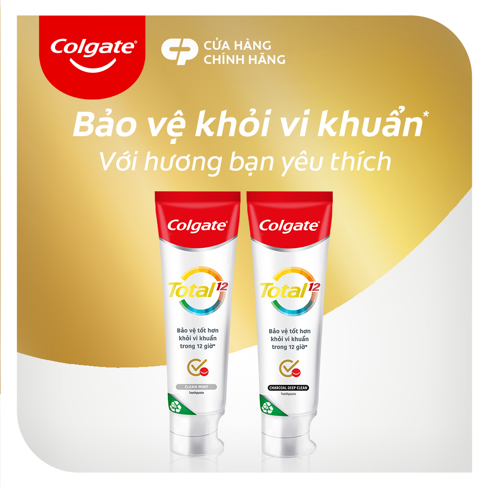 Bộ 3 Kem đánh răng Colgate Total than hoạt tính bảo vệ toàn diện 12 giờ 170g