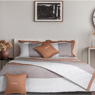 Bộ chăn ga gối cao cấp Everon Dải Sáng Trắng - EPM24062 (chất liệu Modal, họa tiết in)