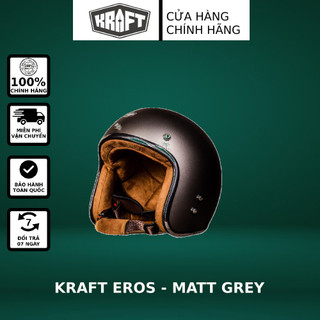 Nón bảo hiểm 3/4 KRAFT Eros V2 - Matt Grey