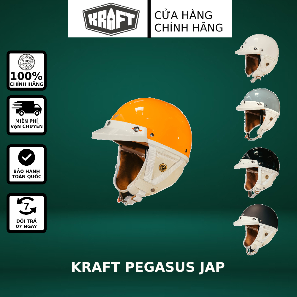 Mũ bảo hiểm 1/2 dành cho người đi xe máy KRAFT JAP