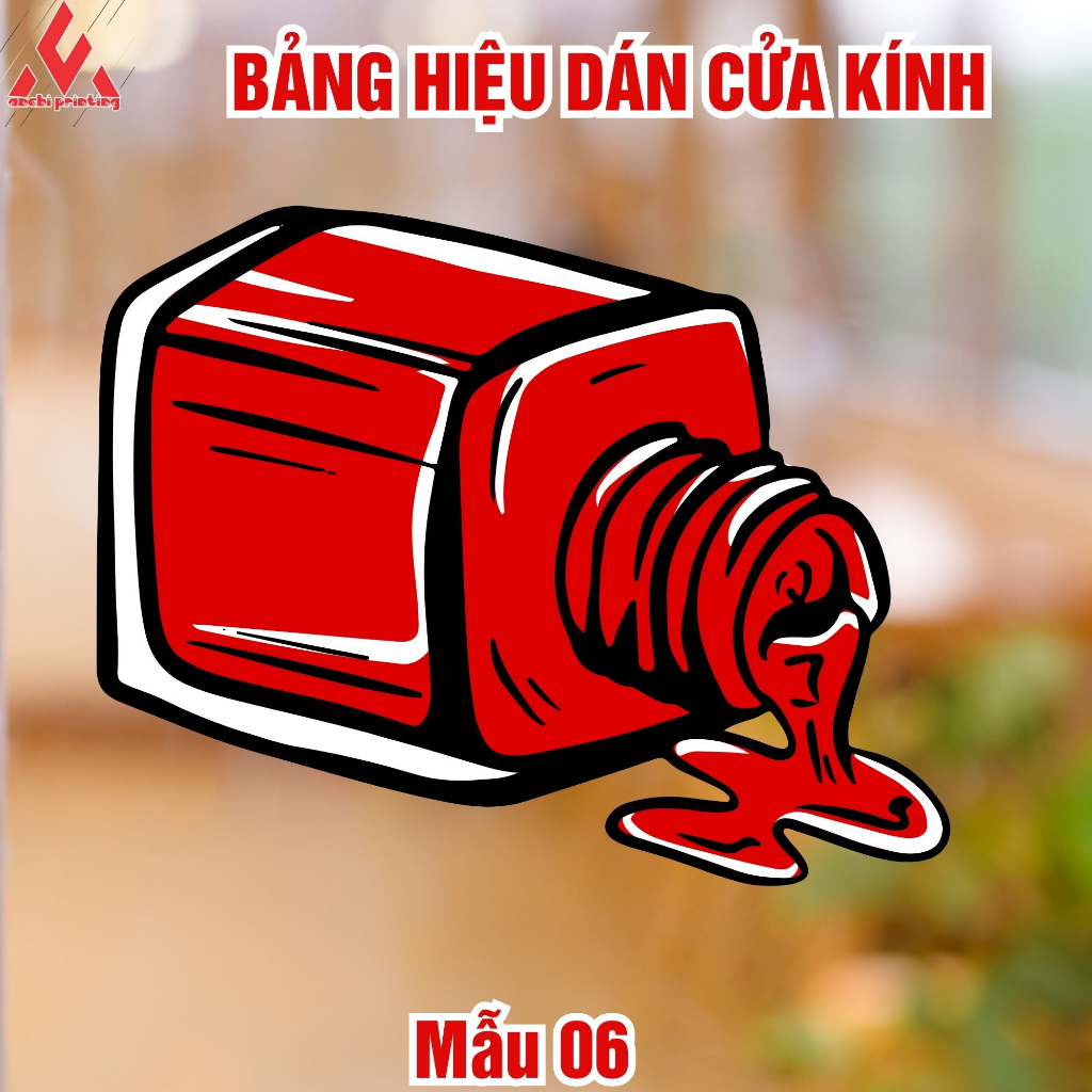 Tranh Decal Dán Decor Tiệm Nail  Sticker Trang Trí Tiệm Nails - Ảnh Nails Chống Nước, Cắt Sẵn, Sẵn Keo Dán