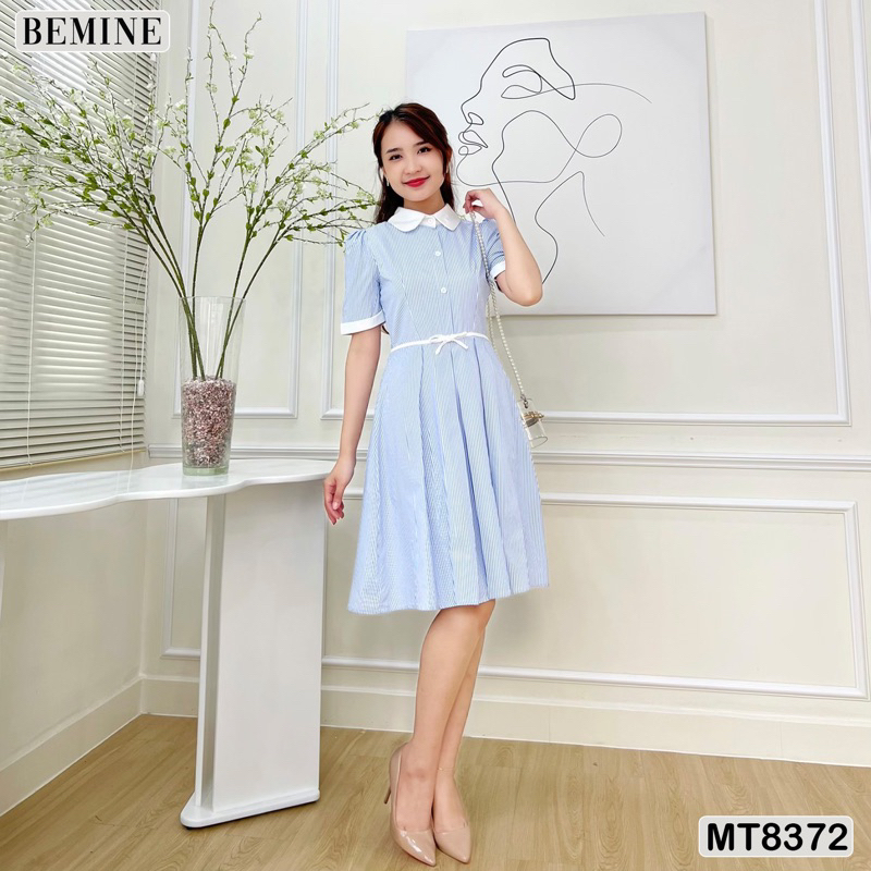 Đầm tay phồng cổ sen tùng xoè BEMINE MT8372