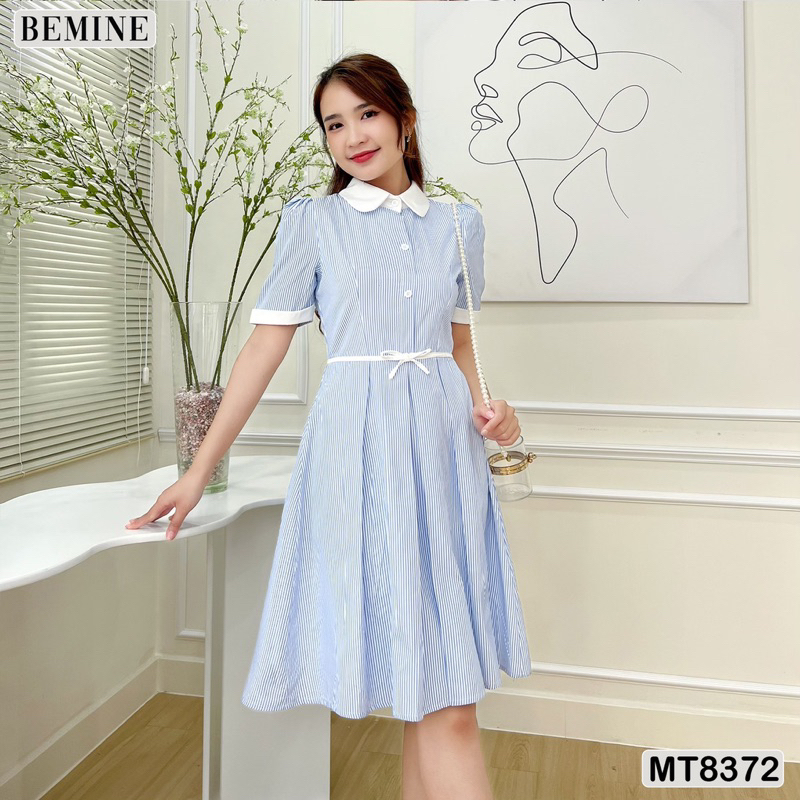 Đầm tay phồng cổ sen tùng xoè BEMINE MT8372