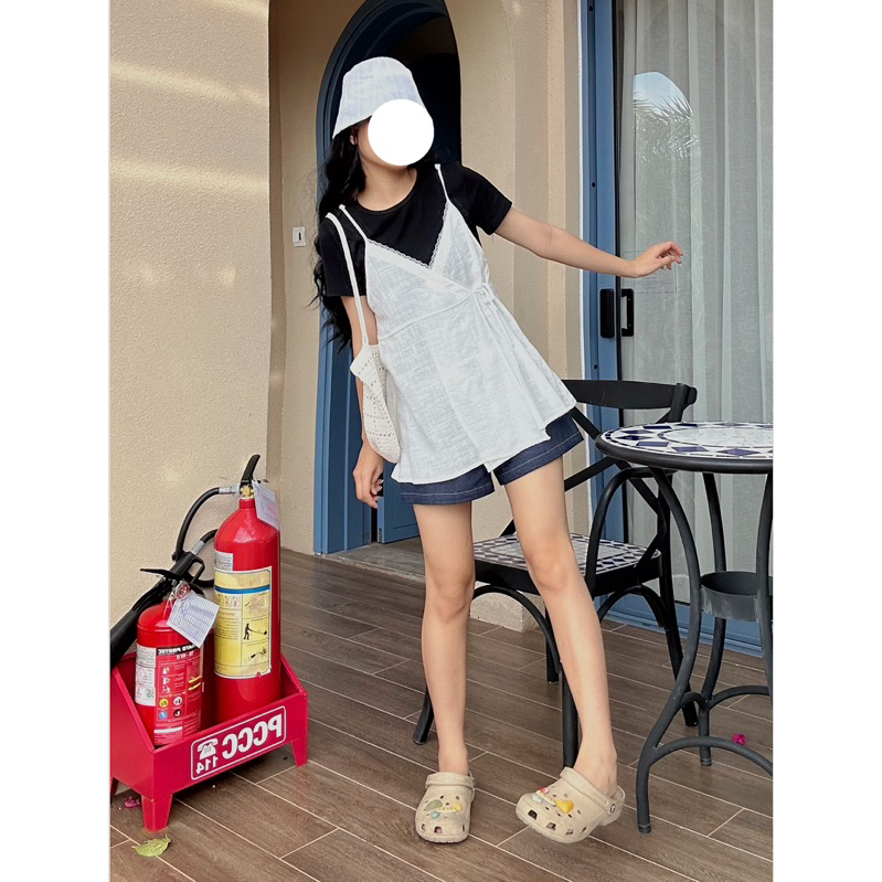 Áo hai dây ren Riri 18made ✿ 𝐁𝐲 𝐄𝐢𝐠𝐡𝐭𝐞𝐞𝐧 𝐀𝐠𝐚𝐢𝐧