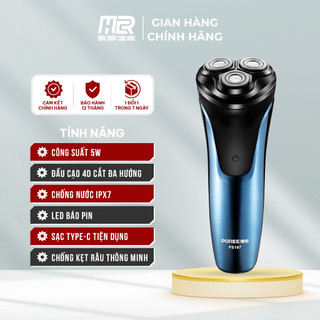 Máy cạo râu thông minh chống nước PS196, PS197, PS198 - GENPAI  ,máy cạo râu nam BH12 tháng [huy máy cạo râu]