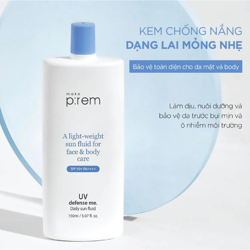 Kem chống nắng MAKE PREM A Light Weight Sun Fluid For Face & Body Care
