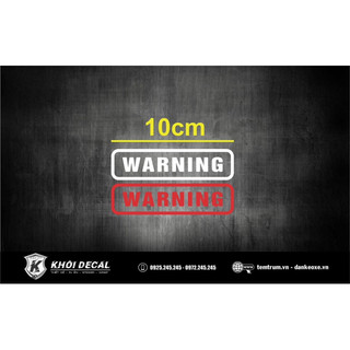 Tem cảnh báo warning decal phản quang 3m