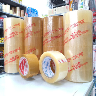 Băng keo vàng, băng keo trong 100 yard 200 yard, băng keo dán thùng 5cm