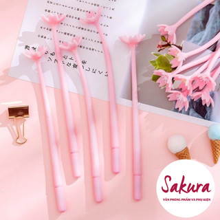 Bút gel mực nước Sakura hình hoa anh đào Nhật Bản bút ngòi kim 0.38mm