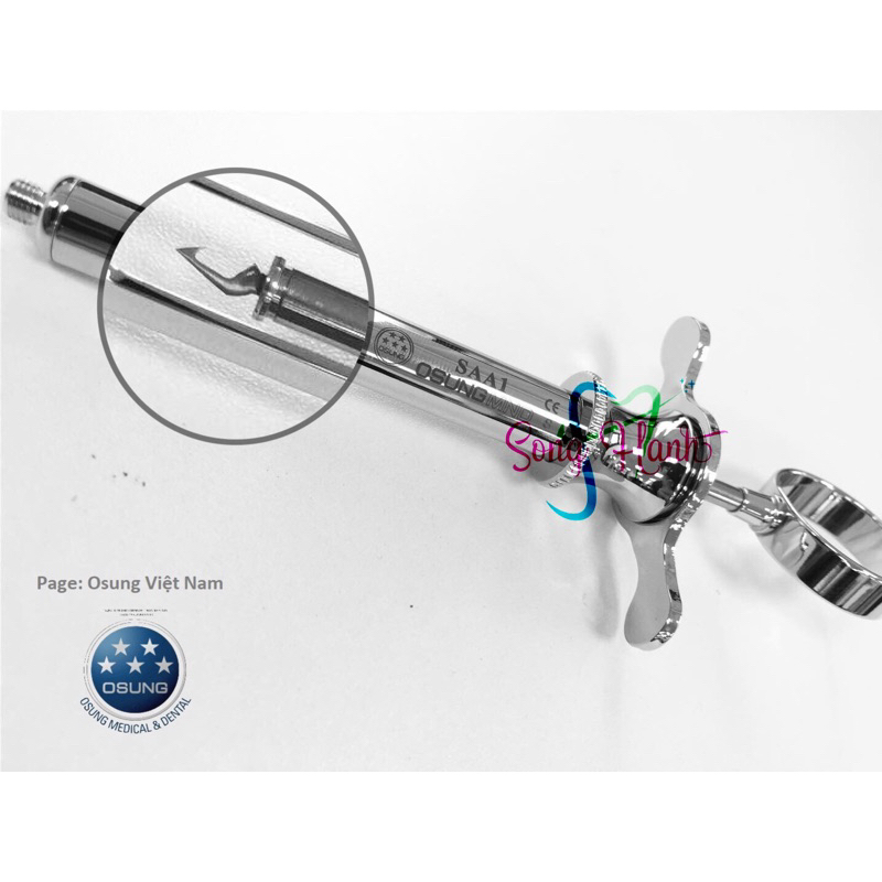Bơm tiêm rút ngược Osung (có móc)
