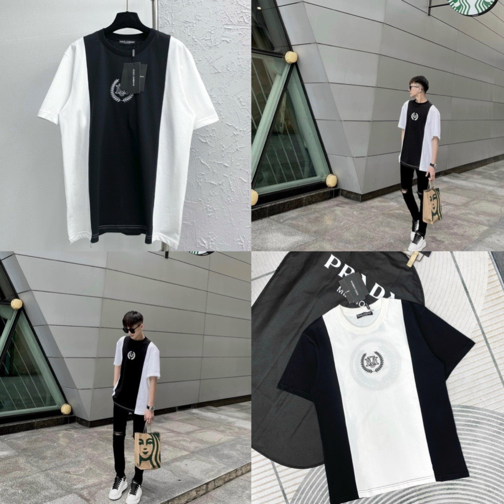 Áo Phông Tay Lỡ In Logo MU dành cho nam nữ, Chất Cotton Khô Cực Chất💖Áo Thun Phối Viền Đen Trắng Form Rộn