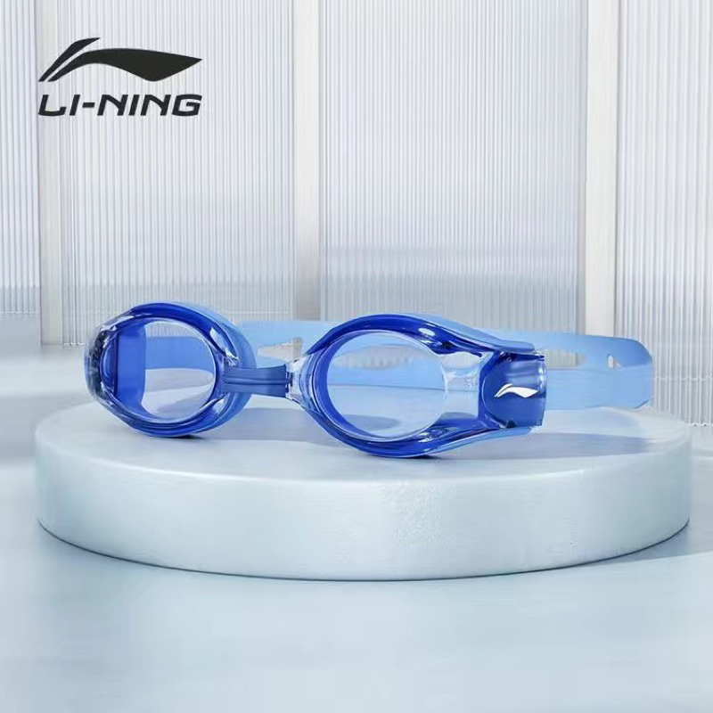 Kính bơi Lining chính hãng độ nét cao, chống sương mù màu xanh/ hồng