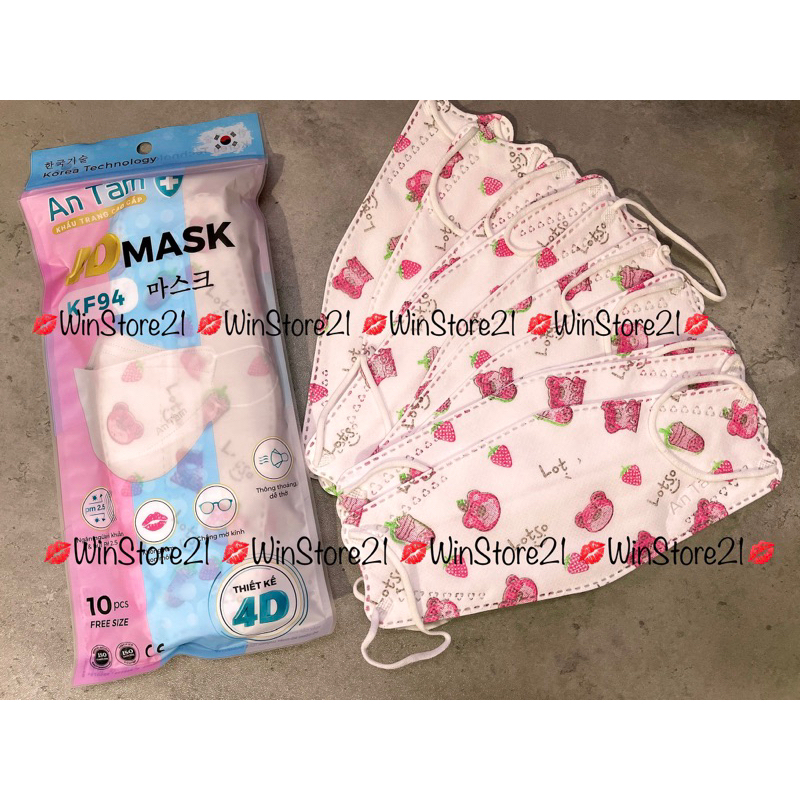 Thùng 300 Khẩu Trang KF94 4D Sky Mask 4 Lớp.