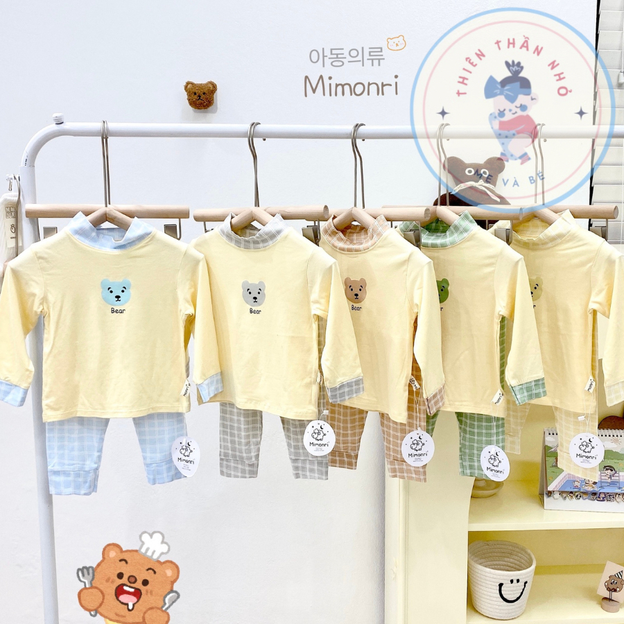 Bộ Dài Tay Cổ 3 Phân Chất Vải Thun Lạnh Mềm - Mịn- Co Giãn Thoải Mái 6-15kg