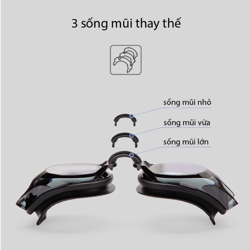 Kính bơi Lining chính hãng độ nét cao, chống sương mù màu xanh/ hồng