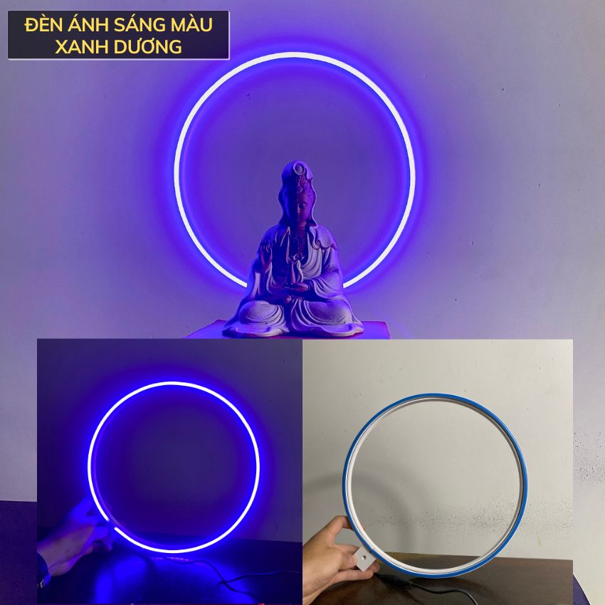 Vòng đèn hào quang Led Neon[ Nhiều size- Nhiều màu- Bảo hành 4T], đèn đặt tượng, đèn trang trí tượng