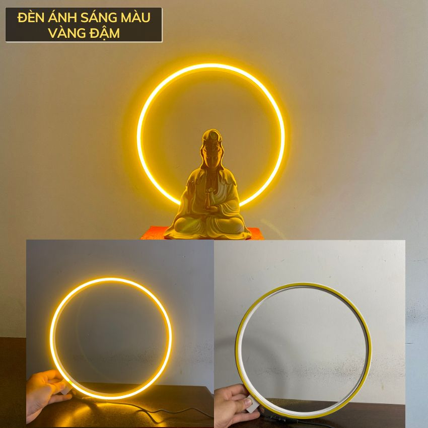 Vòng đèn hào quang Led Neon[ Nhiều size- Nhiều màu- Bảo hành 4T], đèn đặt tượng, đèn trang trí tượng