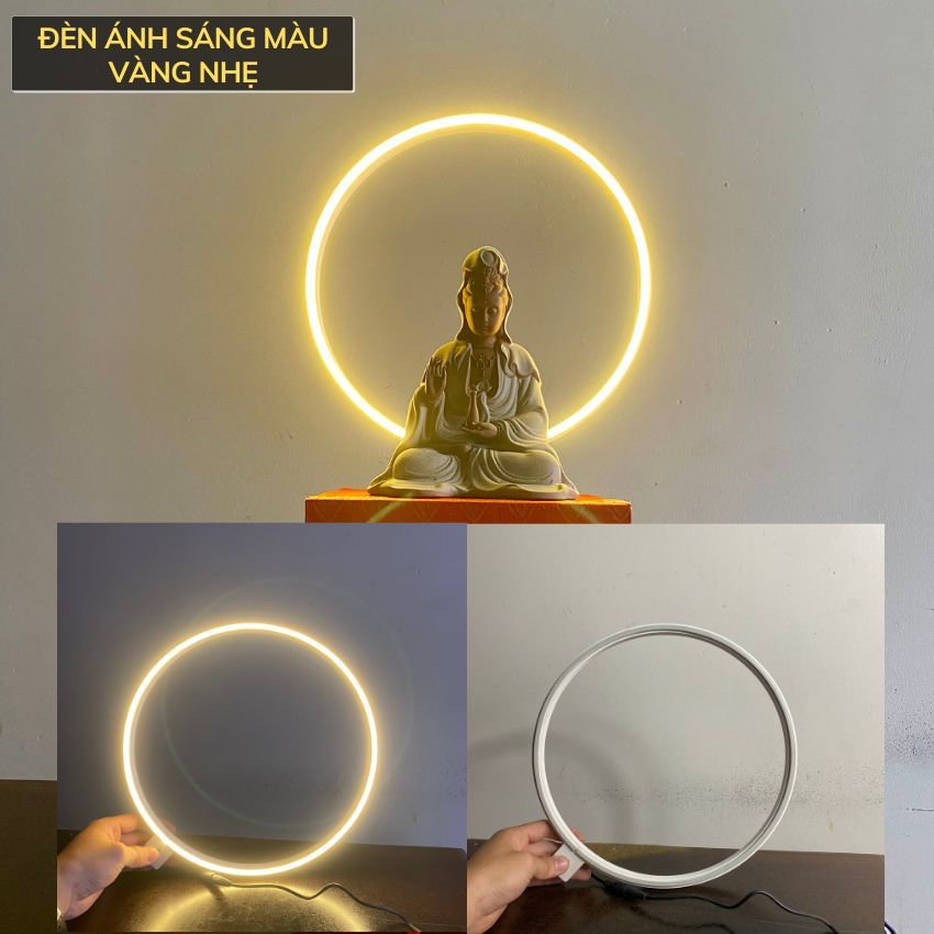 Vòng đèn hào quang Led Neon[ Nhiều size- Nhiều màu- Bảo hành 4T], đèn đặt tượng, đèn trang trí tượng