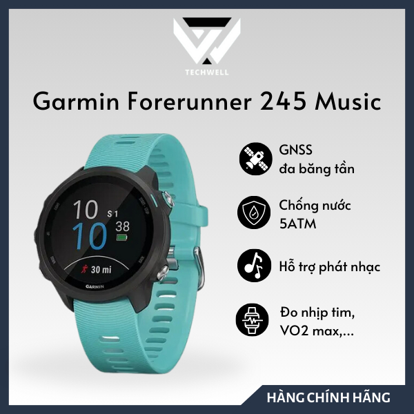 Đồng hồ thông minh Garmin Forerunner 245 Music - HÀNG CHÍNH HÃNG