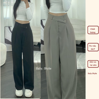  Quần tây ống đứng SALY cạp lệch vải gold hàn cao cấp đi học đi làm Quantayongrong345_P13K2 