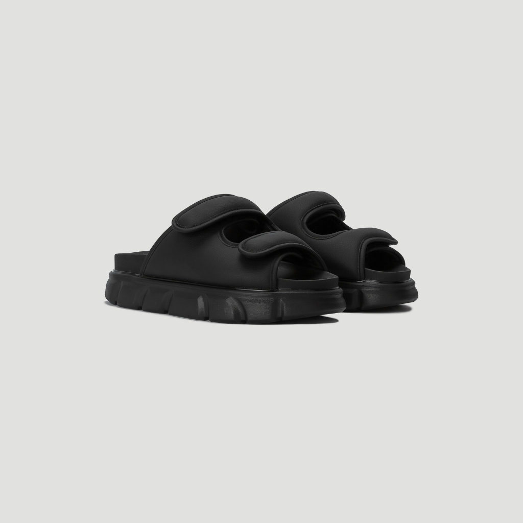 Dép Nam Nữ THEWOLF DOUBLE STRAP SANDAL - BLACK