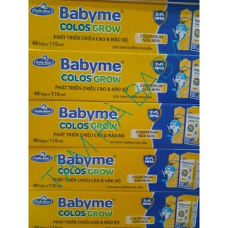 Thùng sữa bột pha sẵn Babyme Colos Grow 48 hộp x 110ml