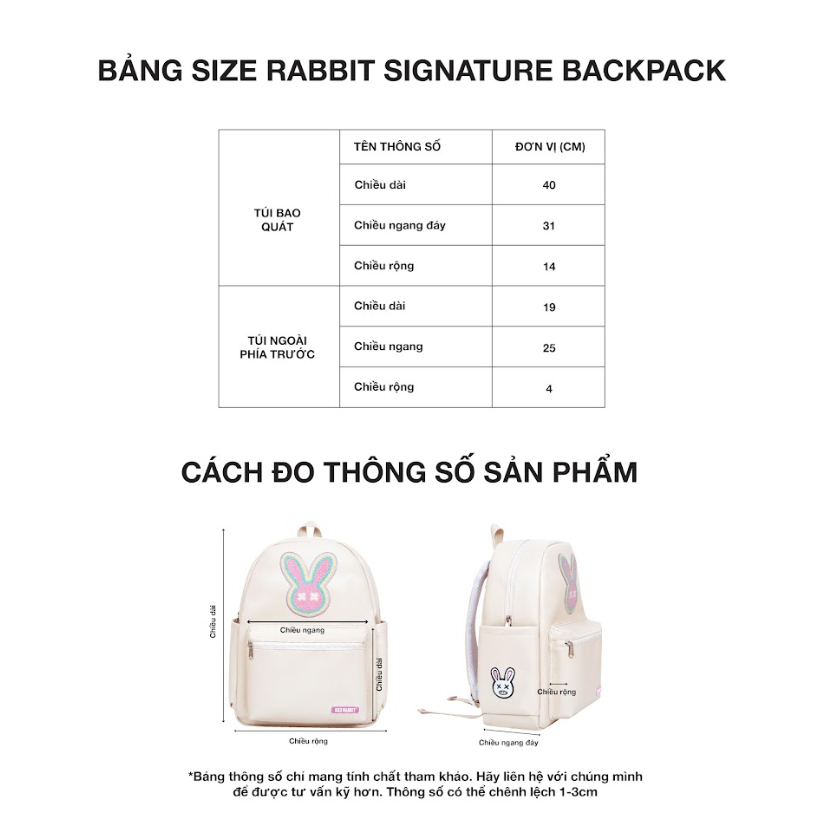 Balo Bad Rabbit -RABBIT SIGNATURE BACKPACK- Local Brand Chính Hãng