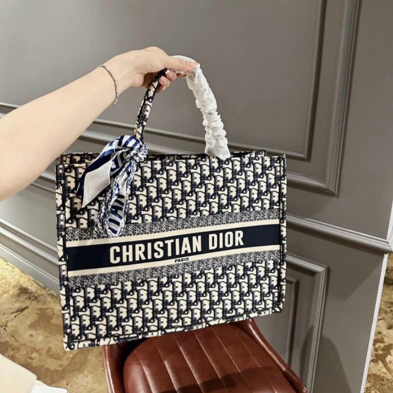 Túi tote đi ò bôk hàng đẹp lót nỉ, tặng kèm khăn lụa hãng có 2size