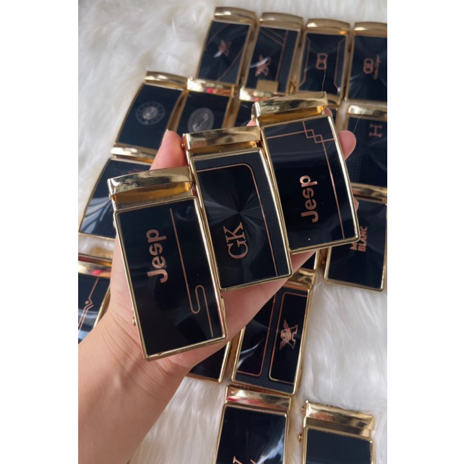 Mặt Khoá Thắt Lưng Nam Khoá Tự Động Hợp Kim Màu Vàng Chống Trầy Xước Hoạ Tiết Ngẫu Nhiên