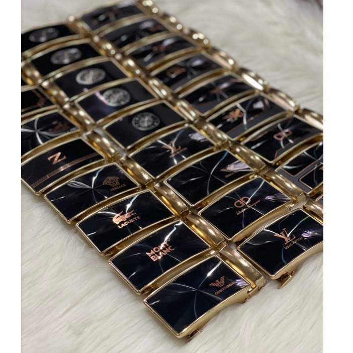 Mặt Khoá Thắt Lưng Nam Khoá Tự Động Hợp Kim Màu Vàng Chống Trầy Xước Hoạ Tiết Ngẫu Nhiên