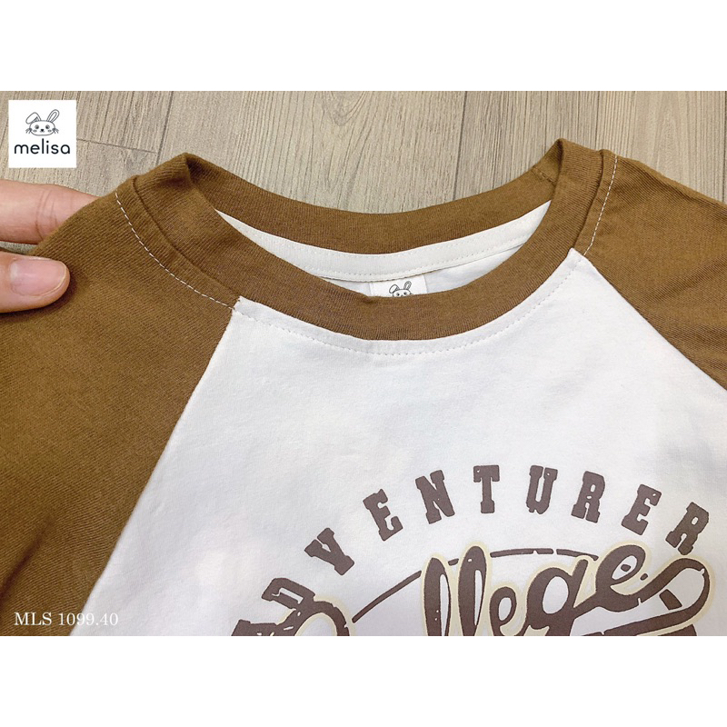 Bộ Melisa áo chữ+chân váy kaki túi hộp siêu mềm 12-45kg