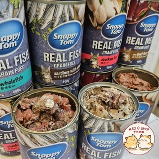 Pate lon snappy tom real meat real fish siêu cá - lon 400g