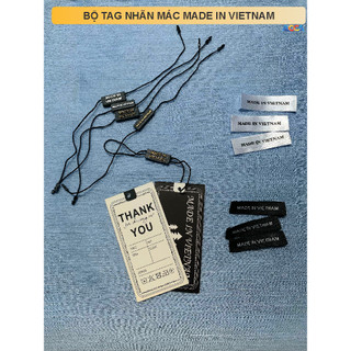 Tag Mác quần áo Made in Việt Nam, Bộ tag nhãn mác logo Made in Vietnam, hàng Việt Nam chất lượng cao