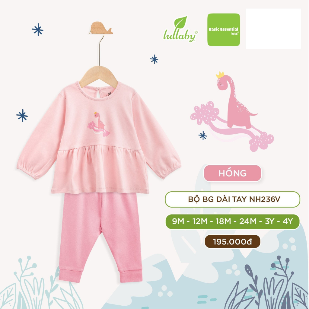 Lullaby - Bộ bé trai / Bé gái dài tay NH236V / NH235V