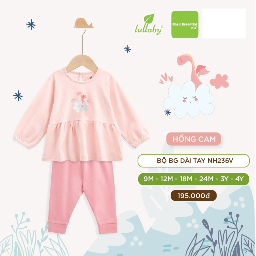 Lullaby - Bộ bé trai / Bé gái dài tay NH236V / NH235V