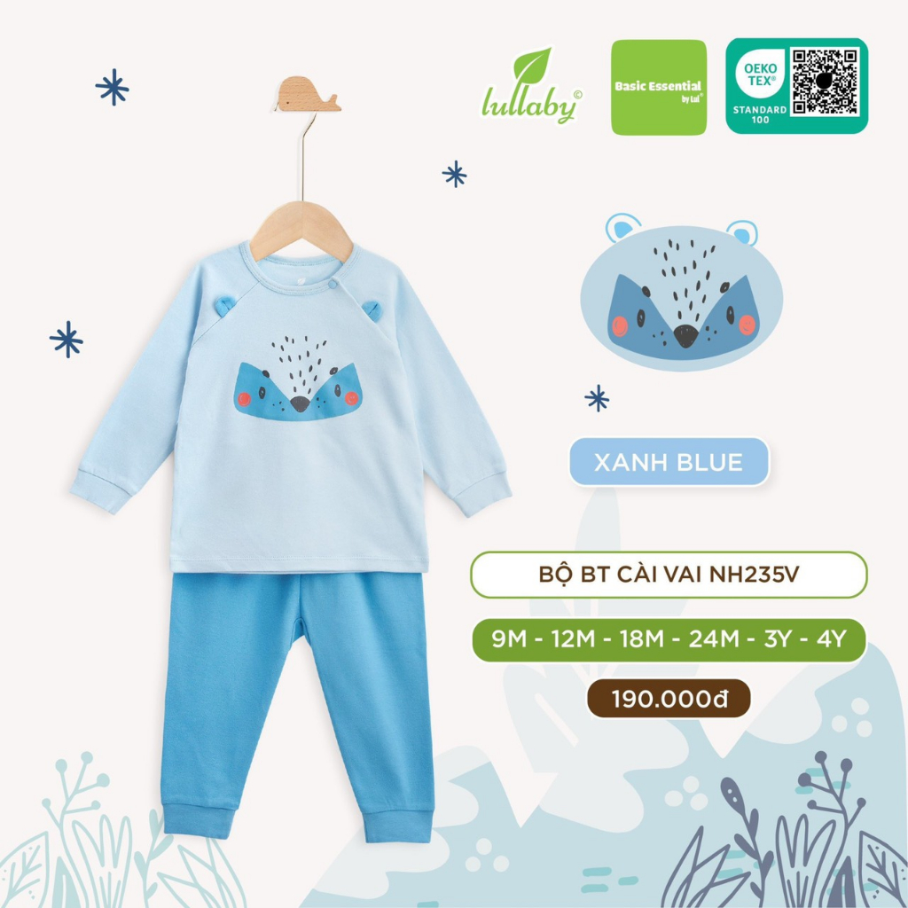 Lullaby - Bộ bé trai / Bé gái dài tay NH236V / NH235V