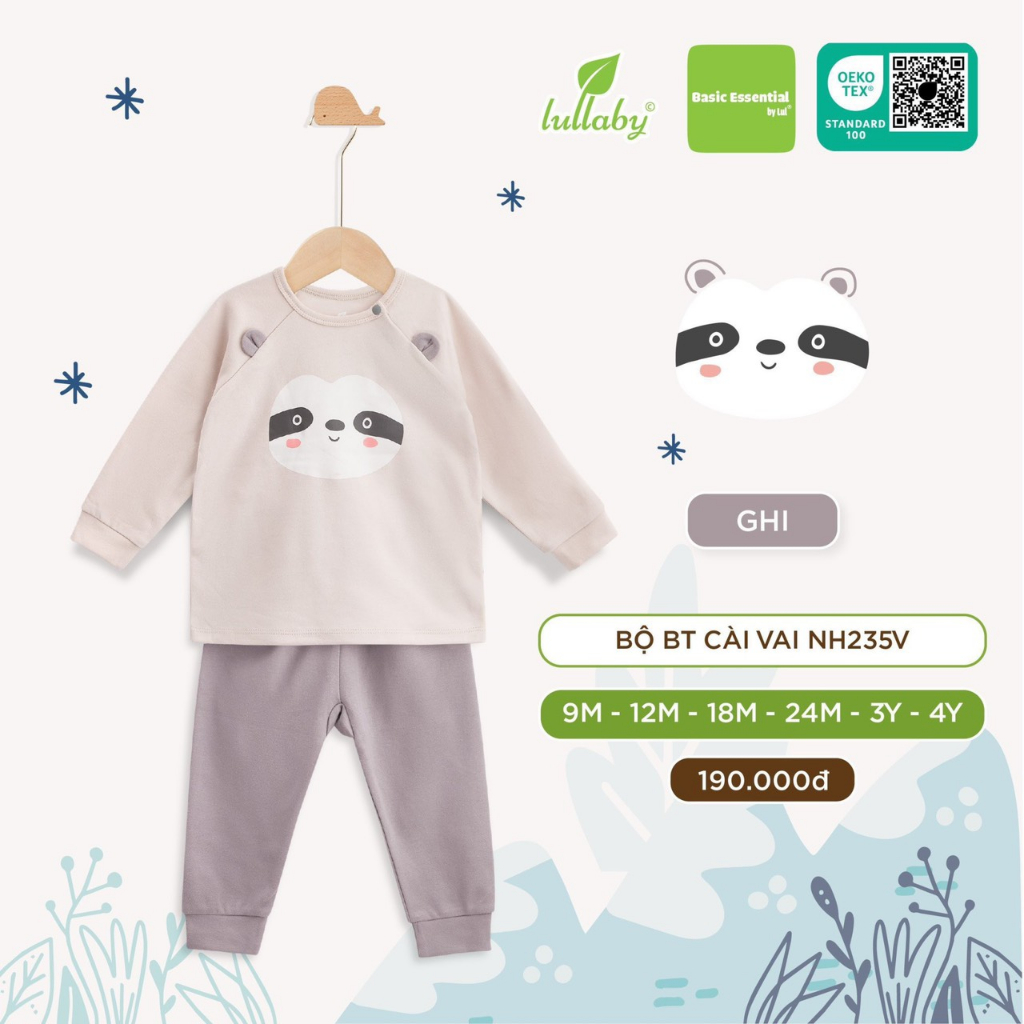 Lullaby - Bộ bé trai / Bé gái dài tay NH236V / NH235V