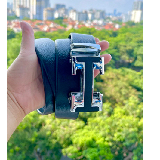 Thắt Lưng Nam Dây Nịt Nam Mặt Khóa Kim Loại Họa Tiết Chữ H