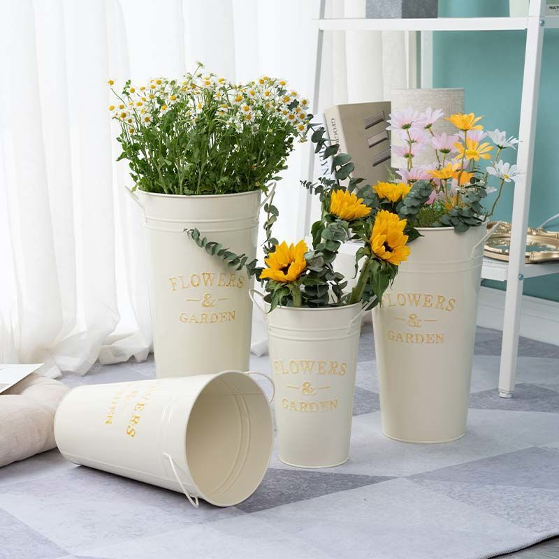 Tổng hợp chậu decor_BÌNH HOA SẮT / CHẬU XÔ CẮM HOA trang trí, bình cắm hoa vintage