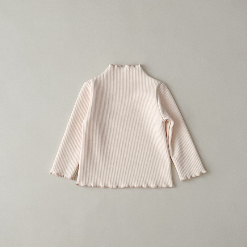 Áo giữ nhiệt dài tay cổ bèo cotton Hàn cho bé trai,bé gái